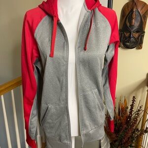 Nike Georgia Bulldogs Therma-Fit Red and Gray Hoodie